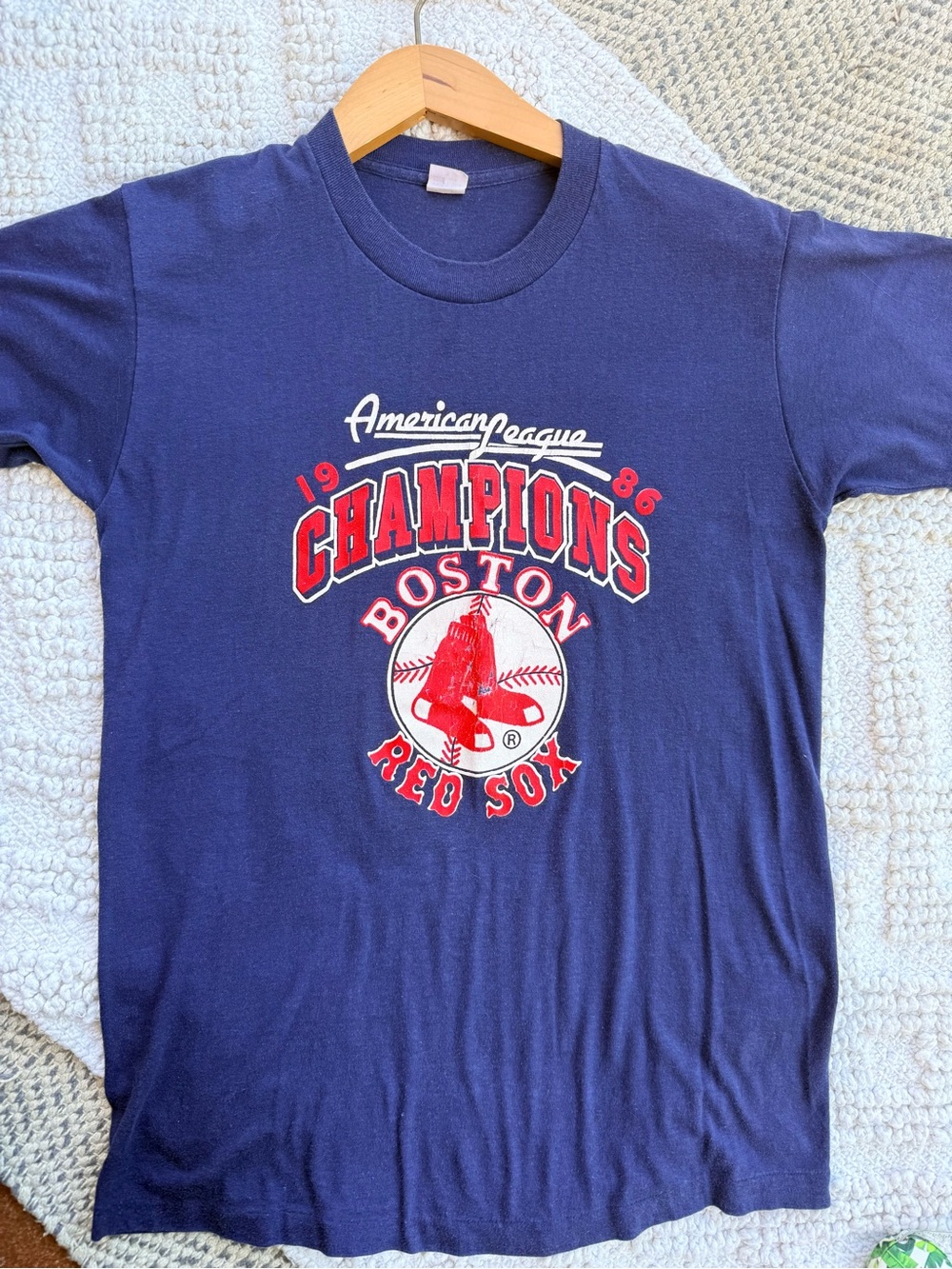 Vintage Boston Red Sox 1986 'Champions' Navy Graphic Tee